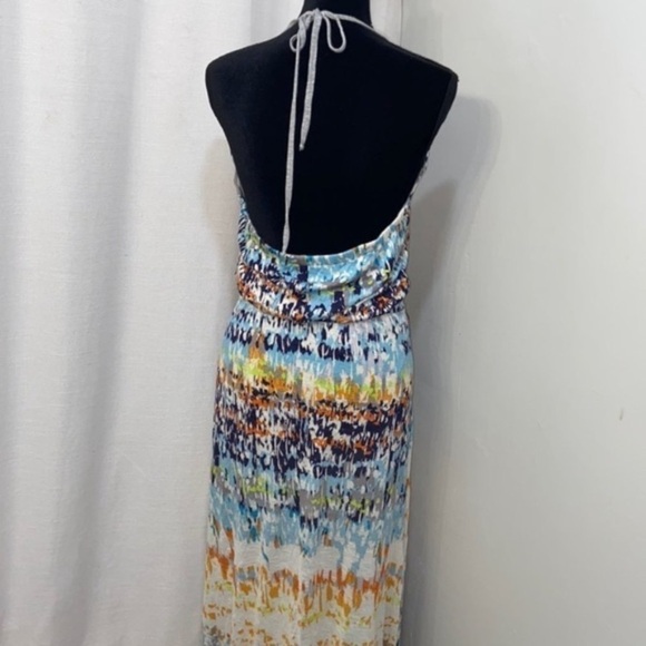 Michael Stars Knit Oyster Kaleidoscope Halter Maxi Dress | Sz M - Picture 7 of 7